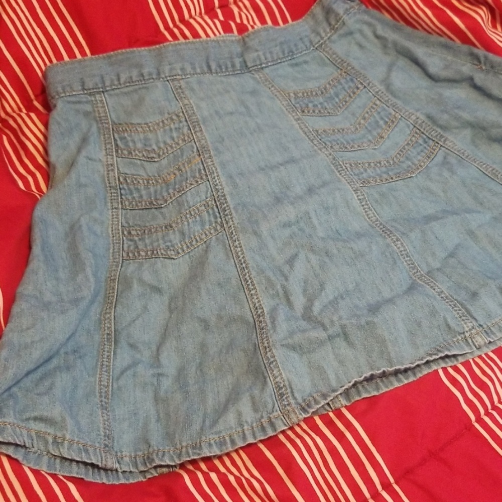 High waisted Jean skirt